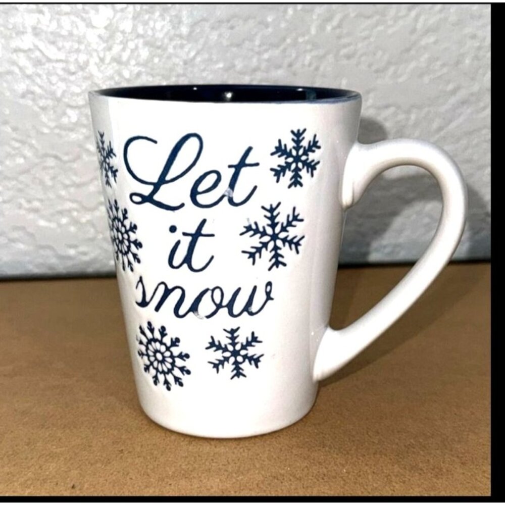 Christmas Mug Let It Snow & Merry Christmas Ceramic